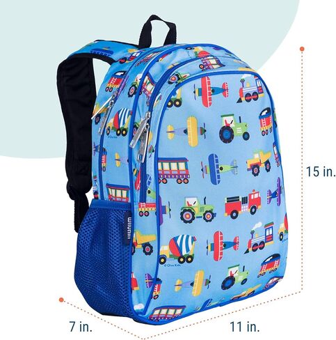 Wildkin 15-Inch Kids Backpack for Boys & Girls, Perfect for Early Elementary, Backpack for Kids Features Padded Back & Adjustable Strap, Ideal for School & Travel Backpacks(Trains, Planes, and Trucks) in Kuwait