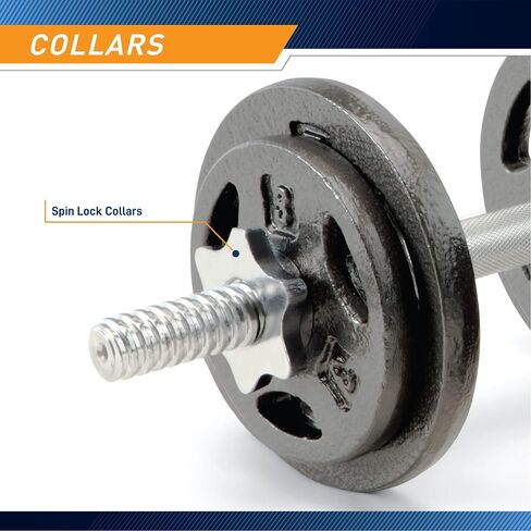 Marcy 40 lbs Adjustable Dumbbell Set with Collars for Home Gym Bodybuilding, Weight Training, Strength Training in Saudi Arabia