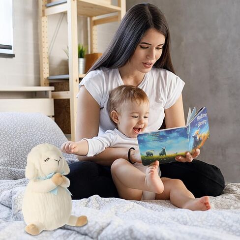 Sawnfay Baptism Gifts for Girls and Newborn Baby, Christening Gifts Set, 7" Praying Lamb Plush Toy and Bedtime Blessing Book in Keepsake Gift Box in Saudi Arabia