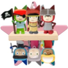 for Toniebox Starter Tonie Shelf Wall Mounted Set of 4 (Moon and 3 Stars),Tonies Figures Tonies Storage,Magnetic Wooden Floating Shelves Compatible with Tonie box Player Character for Children Room in Kuwait