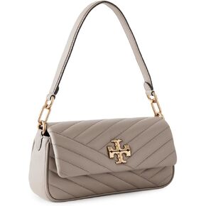 Tory Burch Women's Kira Chevron Powder Coated Small Flap Shoulder Bag