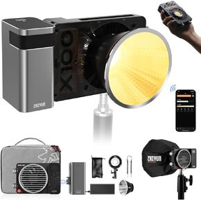 Zhiyun MOLUS X100 LED Video Light,Portable 100W 2700K-6500K CRI 95+ TLCI 97+ with Bluetooth App Brightness Control,PRO
