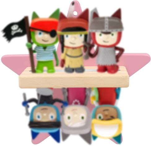 for Toniebox Starter Tonie Shelf Wall Mounted Set of 4 (Moon and 3 Stars),Tonies Figures Tonies Storage,Magnetic Wooden Floating Shelves Compatible with Tonie box Player Character for Children Room in Kuwait