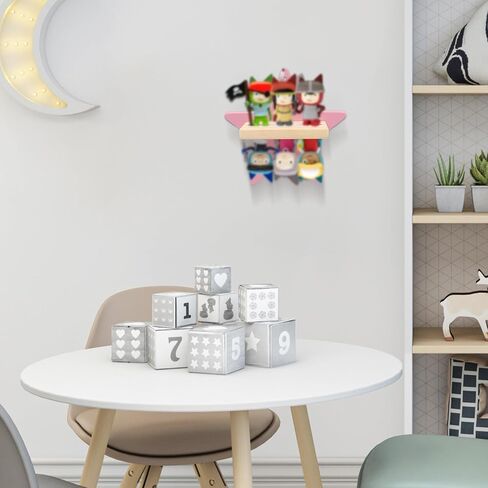 for Toniebox Starter Tonie Shelf Wall Mounted Set of 4 (Moon and 3 Stars),Tonies Figures Tonies Storage,Magnetic Wooden Floating Shelves Compatible with Tonie box Player Character for Children Room in Kuwait