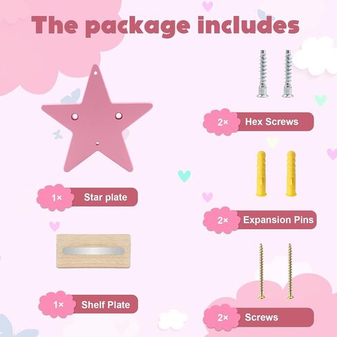 for Toniebox Starter Tonie Shelf Wall Mounted Set of 4 (Moon and 3 Stars),Tonies Figures Tonies Storage,Magnetic Wooden Floating Shelves Compatible with Tonie box Player Character for Children Room in Kuwait