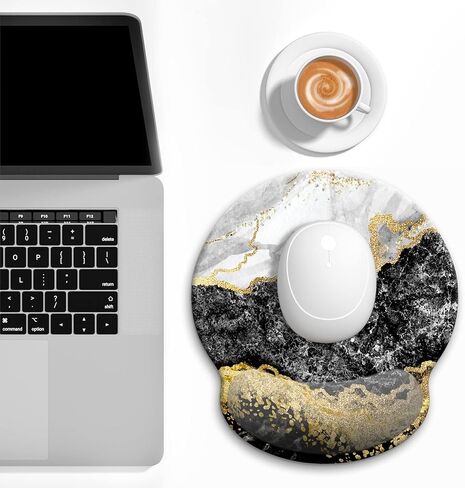Ergonomic Mouse Pad with Wrist Support, Floral Memory Foam Wrist Rest Mouse Pads, Cute Computer Laptop Office Accessories Decor, Pain Relief Mousepad for Gaming Work Women Girls, Pink Flower in Saudi Arabia