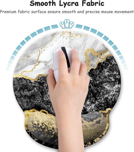 Ergonomic Mouse Pad with Wrist Support, Floral Memory Foam Wrist Rest Mouse Pads, Cute Computer Laptop Office Accessories Decor, Pain Relief Mousepad for Gaming Work Women Girls, Pink Flower in Saudi Arabia