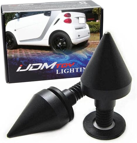 iJDMTOY Matte Finish Black Finish Front or Rear Bumper Protector Spikes Guards Compatible with 2007-2015 W451 Smart Fortwo in Kuwait