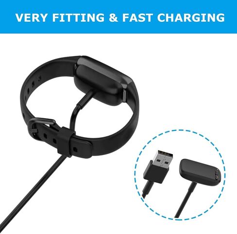 Charger Suitable for Fitbit Charge 2 Replacement USB Charger Charging Cable for Fitbit Charge 2 Smart Watch with Chip Protection - USB Charging Cable (20inch, Charge 2) in Kuwait