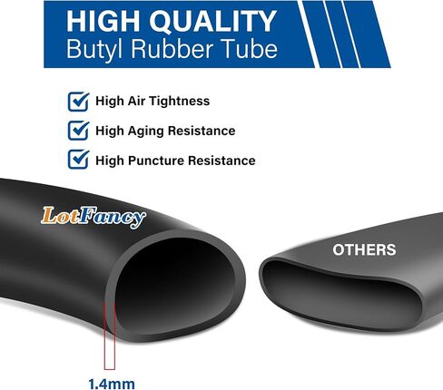 أنبوب داخلي من LotFancy مقاس 12.5 × 2.25 (12 1/2 بوصة × 2 1/4 بوصة) لجيب ماكينة الحلاقة، كوري، شوين، سكوتر الغاز والكهرباء، دراجة الأطفال وأنابيب استبدال دراجة التوازن in Saudi Arabia