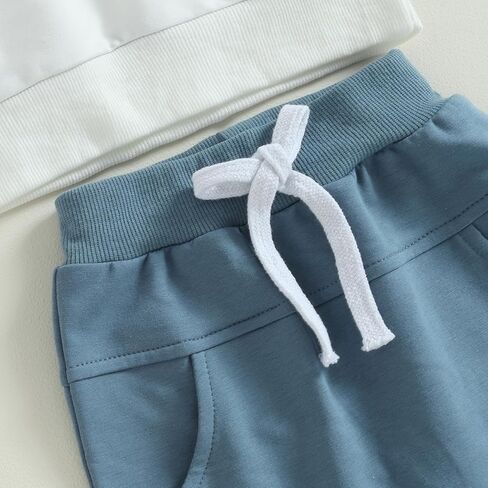 Ursobutegl Toddler Baby Boy Clothes Color Block Hooded Sweatshirt Pullover Jogger Pants 2Pcs Fall Winter Sweatsuit Outfit (green block, 12-18 Months) in Kuwait