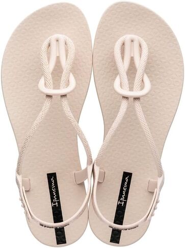 ايبانيما صندل عصري للنساء - صندل مسطح مريح وانيق بحزام على شكل حرف T مع حزام كاحل قابل للتعديل in Kuwait