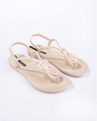 ايبانيما صندل عصري للنساء - صندل مسطح مريح وانيق بحزام على شكل حرف T مع حزام كاحل قابل للتعديل in Kuwait