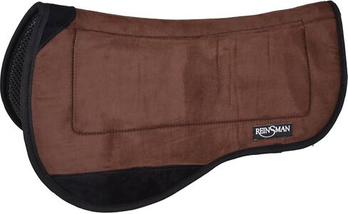 Reinsman Contoured Trail Pad with Breathable Non-Slip Tacky Too Bottom - Comfortable Durable Shock-Absorbing Stain & UV Resistant Horse Saddle Pad with Spine Relief Channel - 30" L x 34" D in Saudi Arabia