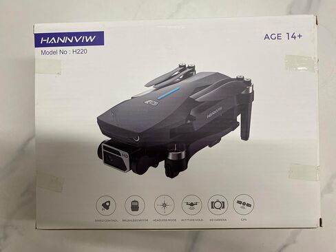طائرات بدون طيار HANNVIW H220 GPS مع كاميرا للبالغين 4K، أقل من 249 جرام، طائرة بدون طيار لنقل الفيديو طويلة المدى 5G، RC كوادكوبتر مع محرك بدون فرش، عودة تلقائية إلى المنزل، اتبعني، للمبتدئين in Kuwait