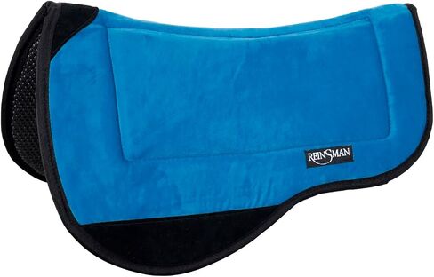 Reinsman Contoured Trail Pad with Breathable Non-Slip Tacky Too Bottom - Comfortable Durable Shock-Absorbing Stain & UV Resistant Horse Saddle Pad with Spine Relief Channel - 30" L x 34" D in Saudi Arabia
