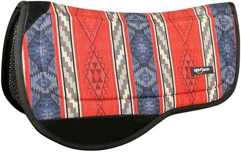 Reinsman Contoured Trail Pad with Breathable Non-Slip Tacky Too Bottom - Comfortable Durable Shock-Absorbing Stain & UV Resistant Horse Saddle Pad with Spine Relief Channel - 30" L x 34" D in Saudi Arabia