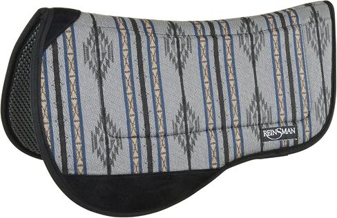 Reinsman Contoured Trail Pad with Breathable Non-Slip Tacky Too Bottom - Comfortable Durable Shock-Absorbing Stain & UV Resistant Horse Saddle Pad with Spine Relief Channel - 30" L x 34" D in Saudi Arabia