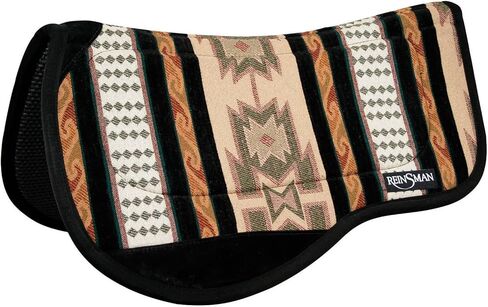 Reinsman Contoured Trail Pad with Breathable Non-Slip Tacky Too Bottom - Comfortable Durable Shock-Absorbing Stain & UV Resistant Horse Saddle Pad with Spine Relief Channel - 30" L x 34" D in Saudi Arabia