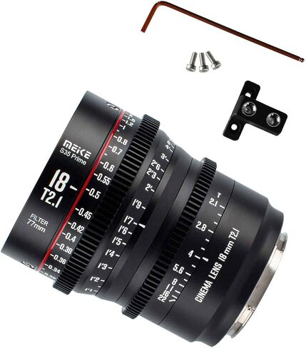 ميك عدسة سينما T2.1 سوبر 35 برايم 75 ملم لكاميرا EF-Mount Cine متوافقة مع كانون C200 C300 II وريد كومودو وBMPCC 6K وZ CAM E2-S6 وBMPCC 6K برو in Kuwait