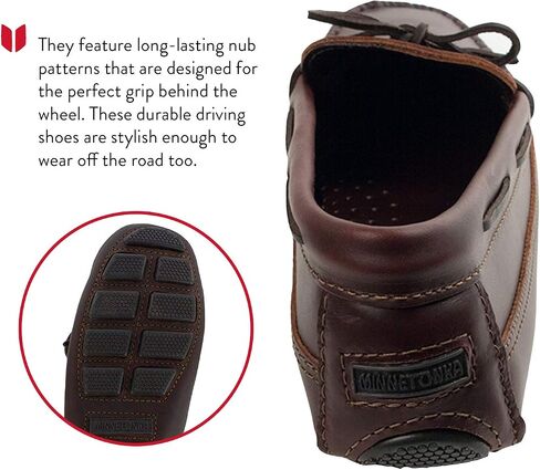 حذاء بدون كعب من جلد البقر مزدوج القاع للرجال من Minnetonka in Saudi Arabia