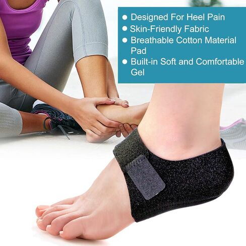 Plantar Fasciitis Heel Protector for Shoes - 2 Pairs - Welnove Heel Cups for Women Men Heels Spur Pain Relief, Heel Inserts Pads for Achilles Tendonitis Dry Cracked, Heel Support Cushion - Small in Kuwait