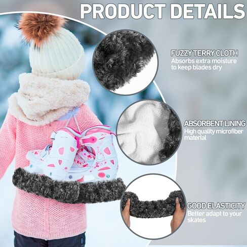 ShinyRelief الشتاء الجليد التزلج الحرس أغطية شفرة التزلج ومجموعة منشفة تزلج شفرة حامي الهوكي الجليد التزلج الملحقات للنساء الرجال الفتيات الاطفال هدية الملحقات in Kuwait