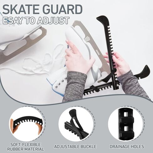 ShinyRelief الشتاء الجليد التزلج الحرس أغطية شفرة التزلج ومجموعة منشفة تزلج شفرة حامي الهوكي الجليد التزلج الملحقات للنساء الرجال الفتيات الاطفال هدية الملحقات in Kuwait