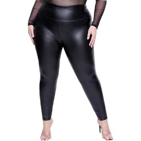 AIDAYOU Womens Plus Size Leggings Fabric High Waisted Tummy Control Super Stretchy Legging