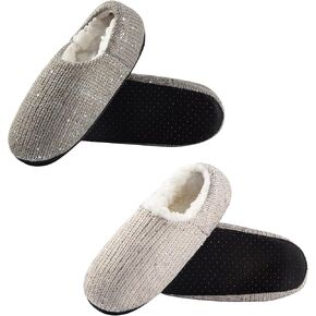 زوجان من الجوارب النعال للنساء من GLENMEARL مع مقابض غير قابلة للانزلاق ونعل ناعم للشتاء الدافئ في المنزل وغرفة النوم، شباشب منزلية مريحة للأماكن المغلقة in Kuwait