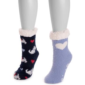 Muk Luks Cabin Cozy Sock, 2 Pair