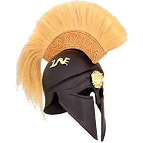 THOR INSTRUMENTS Royal Corinthian Greek Helmet - One Size - Black Armour Rustic Vintage Home Decor Gifts