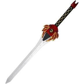 51" Fantasy PU Foam Sword for Cosplay Mighty The Morphin Red Power Sword Rangers Collectible Gift for Halloween and Xmas