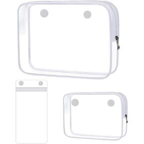 حقيبة إدخال لحقيبة الشاطئ من تشوكوتير، 3 عبوات حقائب داخلية لملحقات حقيبة الشاطئ، حقائب إدراج بسحاب مقاومة للماء لتنظيم السفر وتخزين المكياج (شفاف، 3 عبوات) in Kuwait