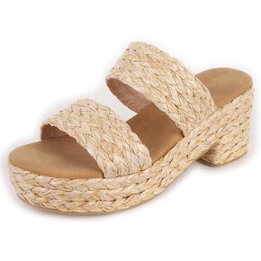 Women's Espadrilles Platform Sandals Wedges Slides Sandals Open Toe Fashion Summer Outdoor Beach Sandals