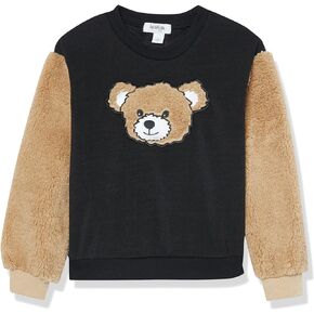 Speechless Girls' Fuzzy Fleece Teddy Bear Graphic Sweatshirt