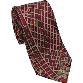 Men's CIVITAS Map of San Francisco Silk Necktie, Made in USA