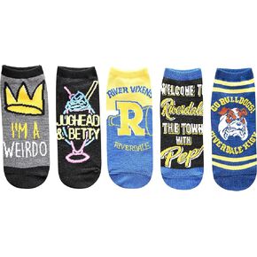 Hyp Riverdale River Vixens Jughead Betty Juniors/Womens 5 Pack Ankle Socks