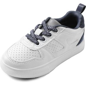 HOMEHOT Boys Sneaker Breatherable Vegan Leather Fashion Shoes