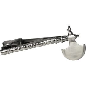 MENDEPOT Brush Gunmetal Vintage Axe Tie Bar Battle Axe Tie Clip With Box