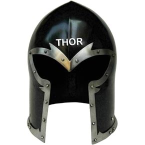 THOR INSTRUMENTS Medieval Armor Barbuta Visored Steel Helmet Halloween Costume Props Rustic Vintage Home Decor Gifts