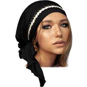 غطاء رأس ShariRose Boho Chic من تيشيل للنساء مزين بالدانتيل مصنوع يدويًا in Kuwait