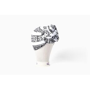 Dunslit Black and White Head Wrap – Women’s Fashion Head Scarf – Wide, Non-Slip Hair Accessories