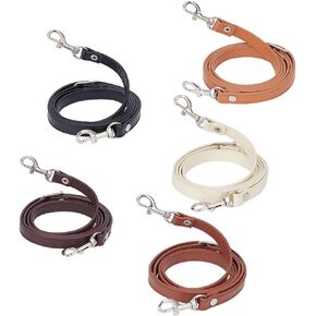 PH PandaHall 5 Colors 1~1.3m Leather Shoulder Strap Replacement with Golden Buckles Adjustable PU Leather Strap Purse Strap Replacement for Clutches Extended Crossbody Bags Purses Briefcase