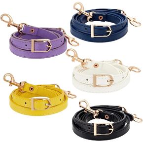 PandaHall 5 Colors 50 Inch Adjustable Leather Replacement Strap Handles 12mm Wide Purses Straps Shoulder Bag Crossbody Handbag Strap with Golden Swivel Lobster Buckles for DIY Bag Craft in Kuwait
