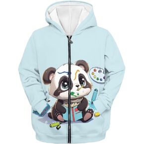 Showudesigns Boys Zip Up Hoodies Long Sleeve Sweatshirts for Girls Front Pocket