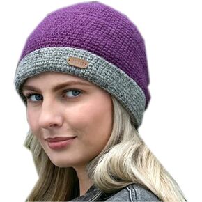 Crochet Turn-Up Beanie Cap
