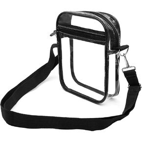 Youngever Clear Cross Body Messenger Bag, Small Clear Bag, Heavy Duty