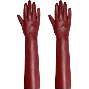 Harssidanzar Opera Elbow Length Gloves For Women's Vintage Evening Lambskin Gloves Touchscreen Texting Dress Gloves SL023US