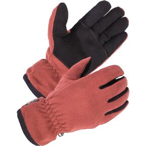 SKYDEER Premium Genuine Deerskin Suede Leather Winter Gloves, Thermal Insulated for Cold Weather